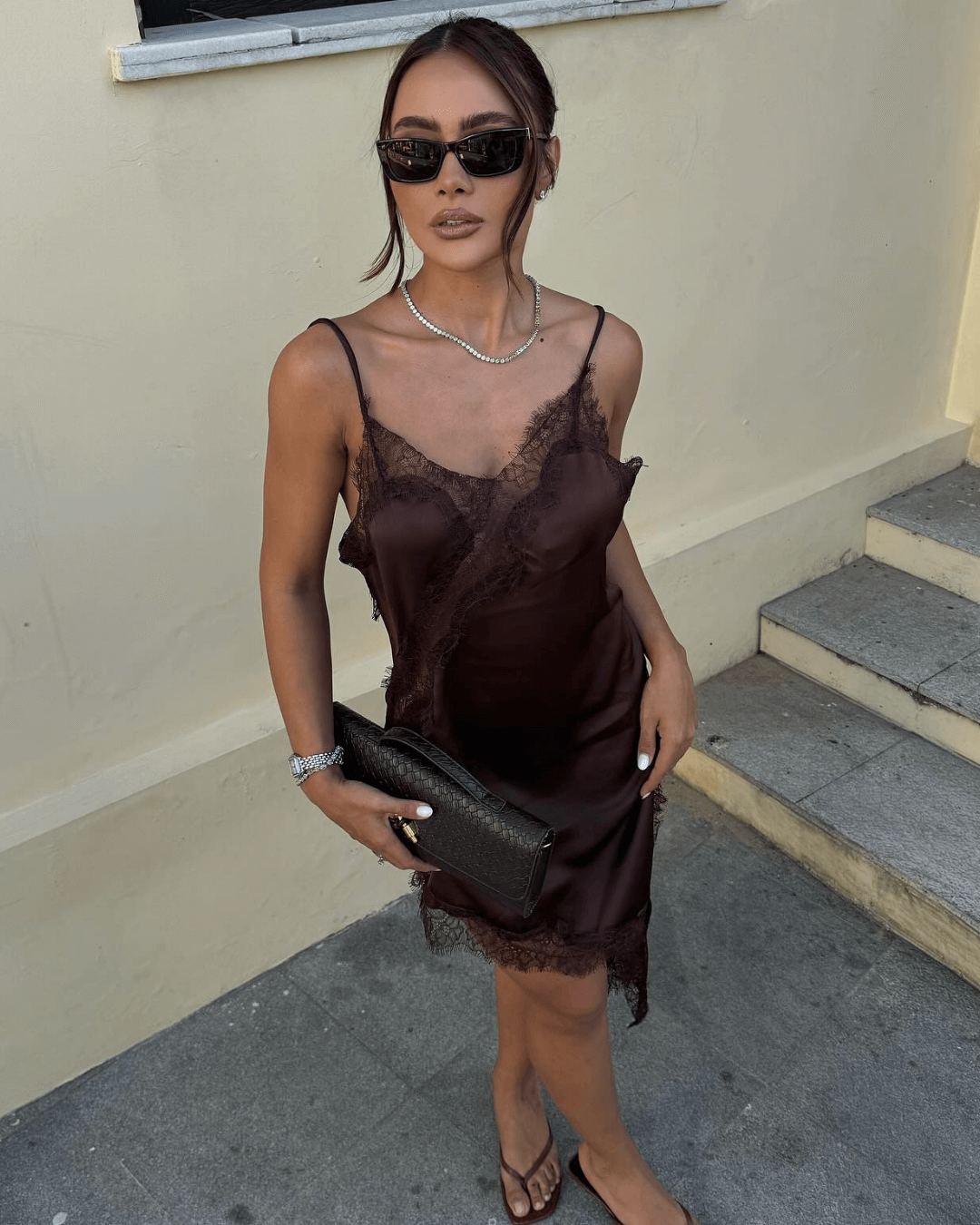 Seame CH - Guia Asymmetric Satin Lace Cocktail Dress - Dresses - 3256809325340316-;Ye1754570364625768878