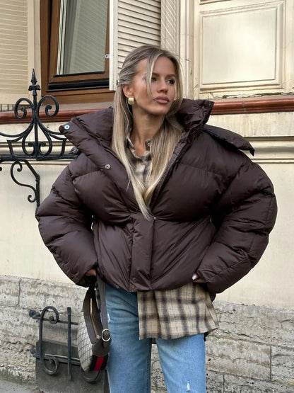 Seame CH - Kayla Short Hooded Puffer Jacket - Jackets - zg1762253591248437954